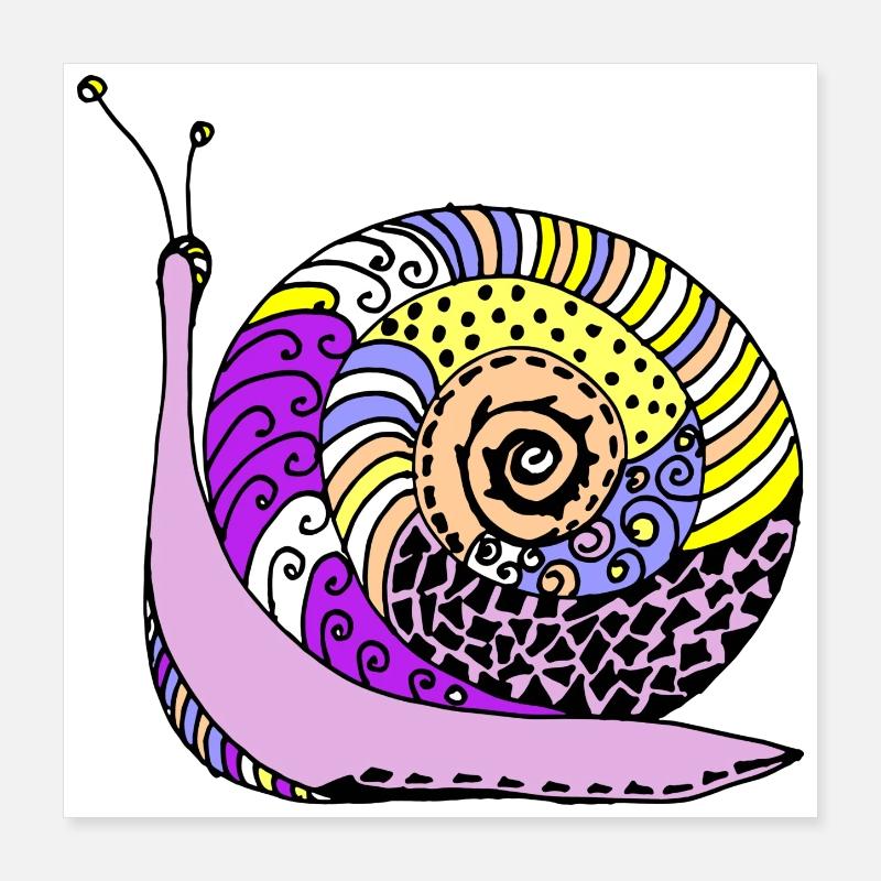 escargot Poster 40 x 40 cm