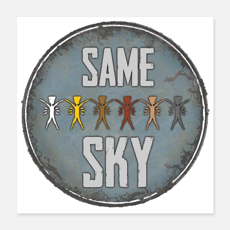 Same Sky Vielfalt in Farben Kreis Poster 40x40 cm