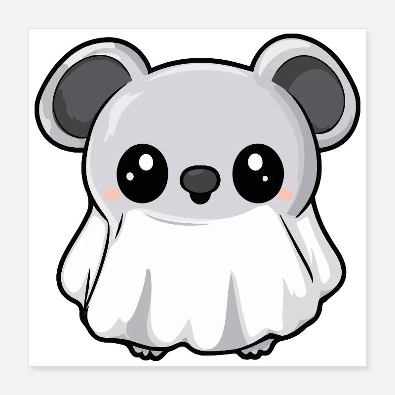 Koala Halloween Geist Poster 40x40 cm