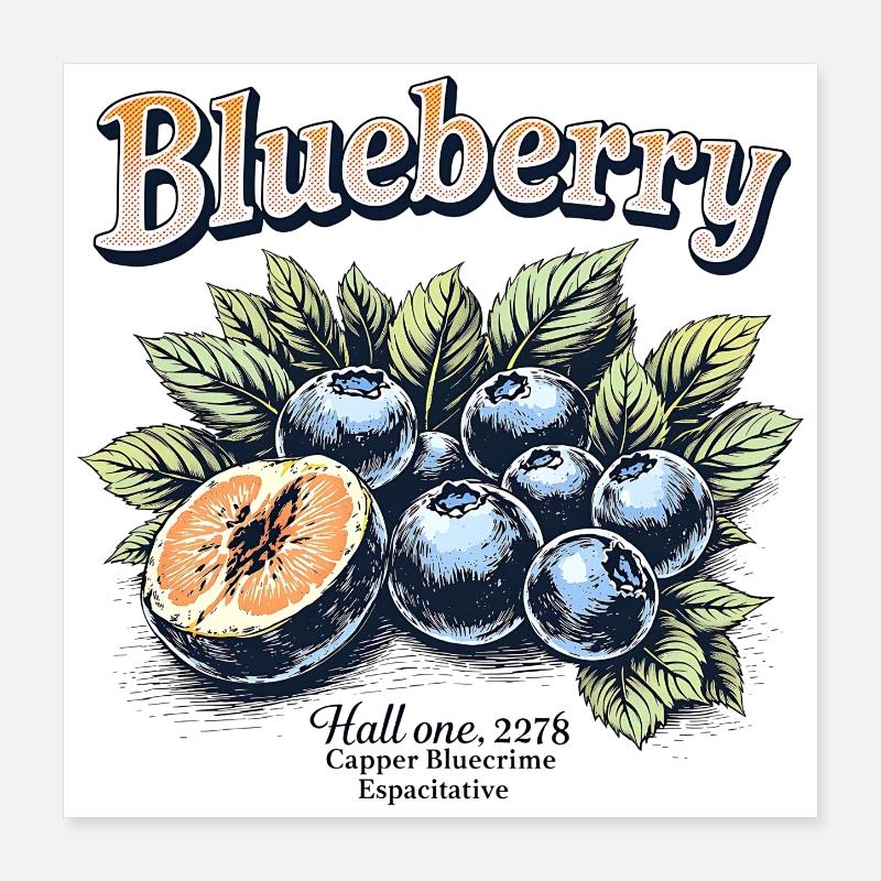 Bleuets millésimés Poster 40 x 40 cm