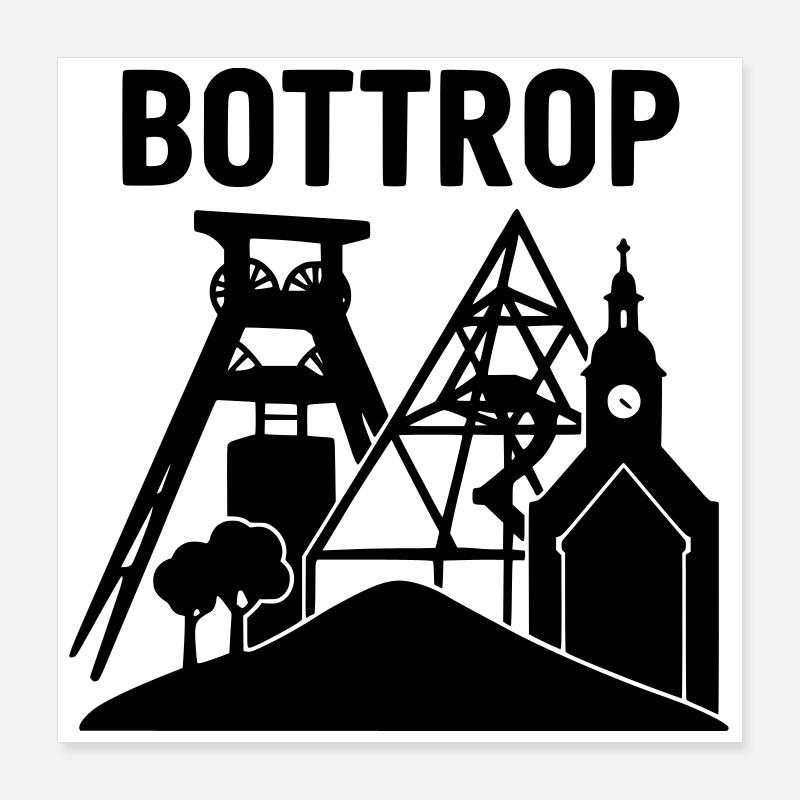 Bottrop Ruhrgebiet Wahrzeichen Poster 40x40 cm