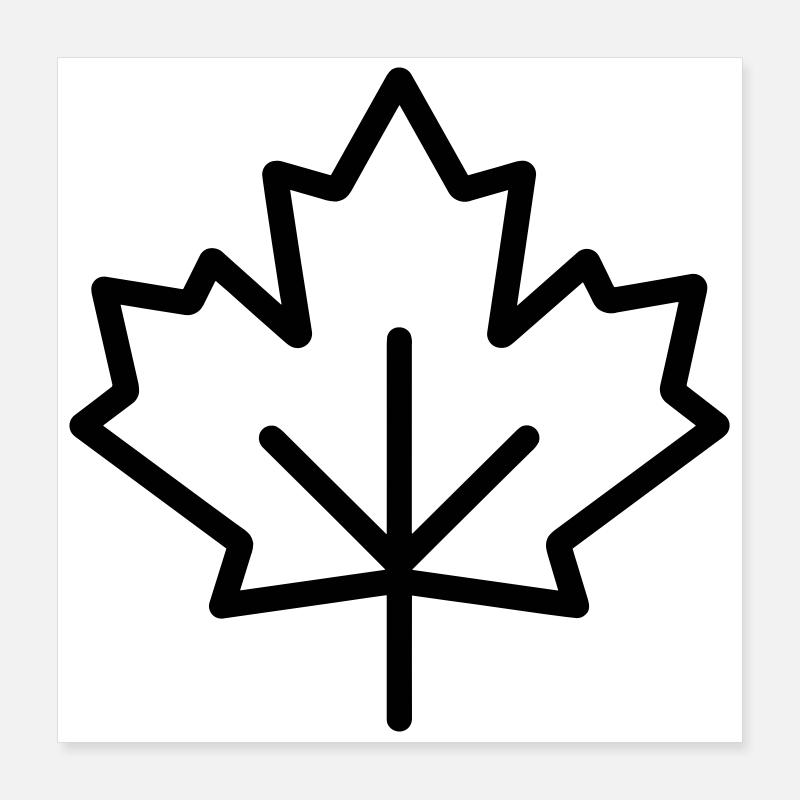 Feuille d’Érable Poster 40 x 40 cm