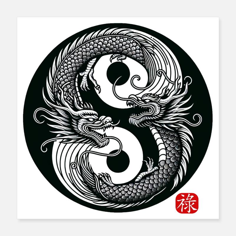 Danse du Dragon Poster 40 x 40 cm