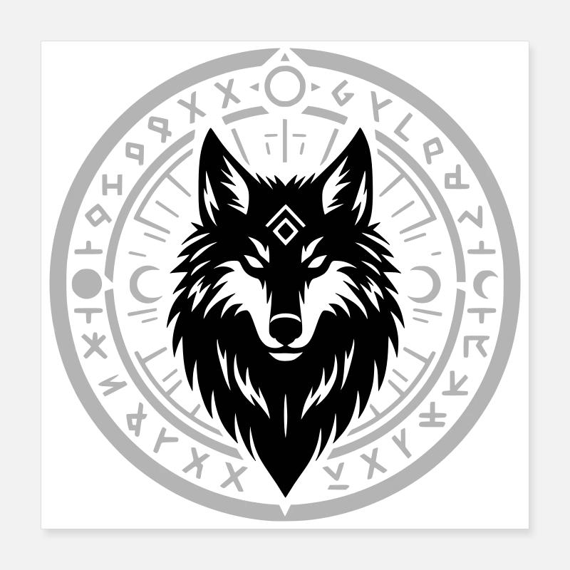 Rune Star Circle Emblem Poster 16" x 16" (40x40 cm)