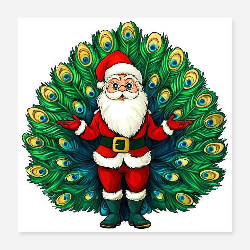 Santa Claus Bunch Poster 16" x 16" (40x40 cm)