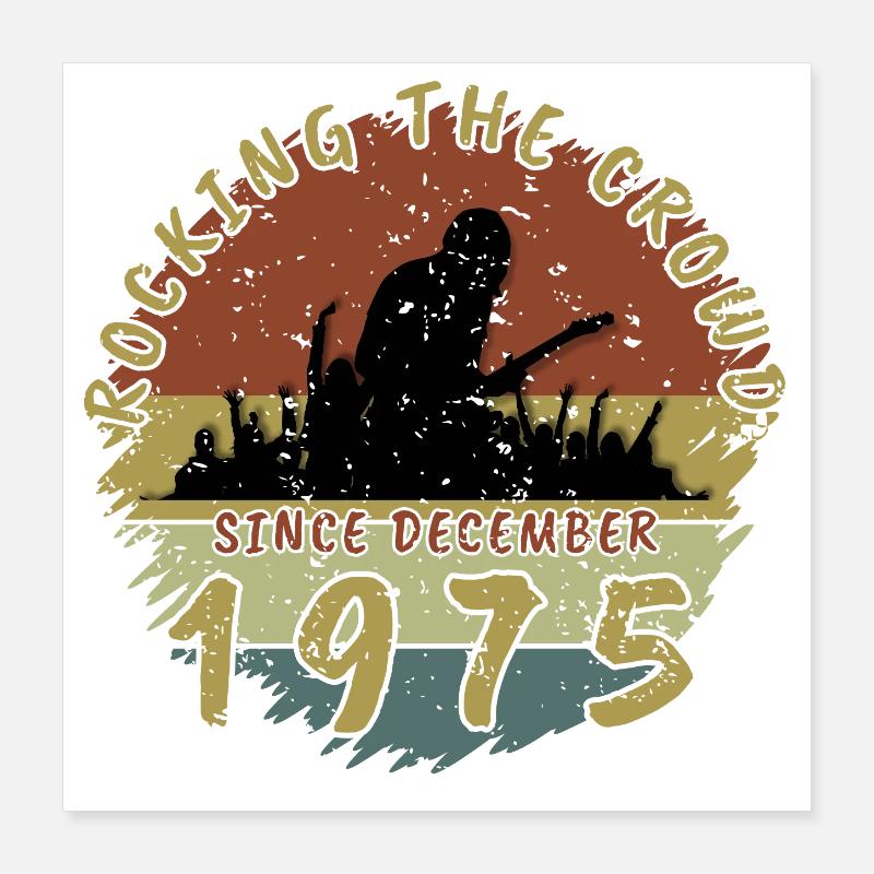 50th Birthday Rocking the crowd GIT 12/1975 Poster 16" x 16" (40x40 cm)