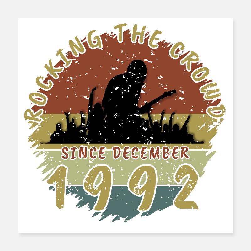 33rd Birthday Rocking the crowd GIT 12/1992 Poster 16" x 16" (40x40 cm)