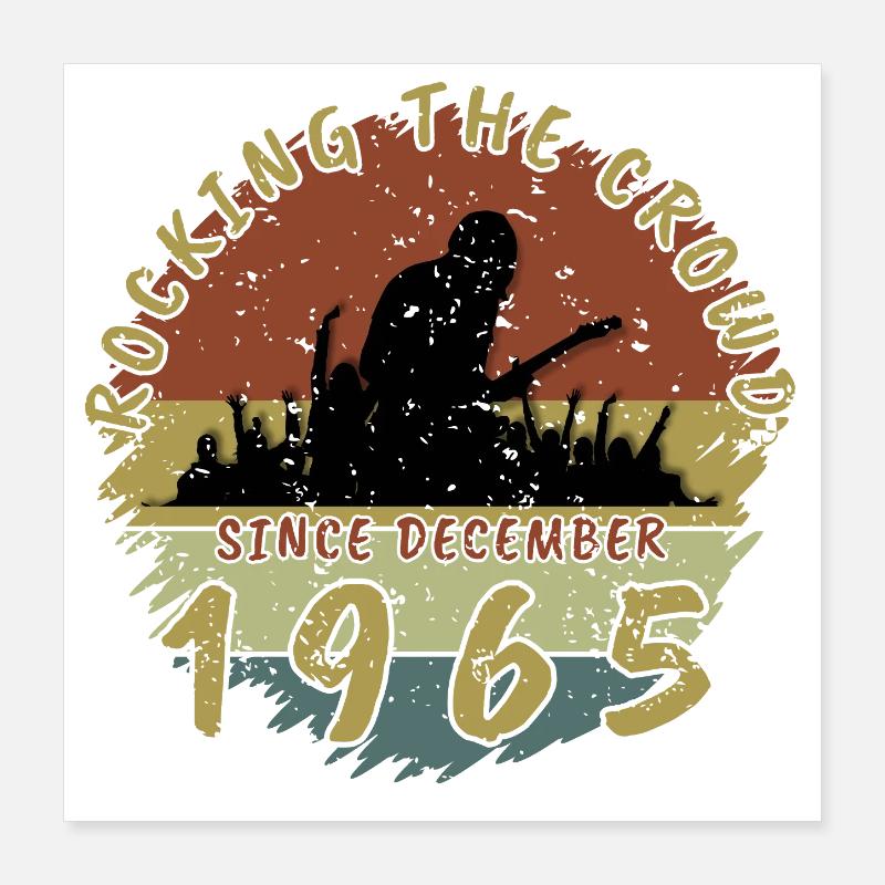 60th Birthday Rocking the crowd GIT 12/1965 Poster 16" x 16" (40x40 cm)