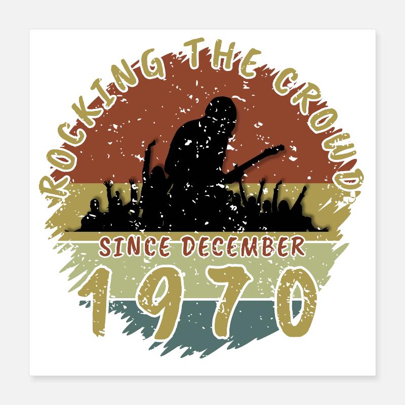 55th Birthday Rocking the crowd GIT 12/1970 Poster 16" x 16" (40x40 cm)