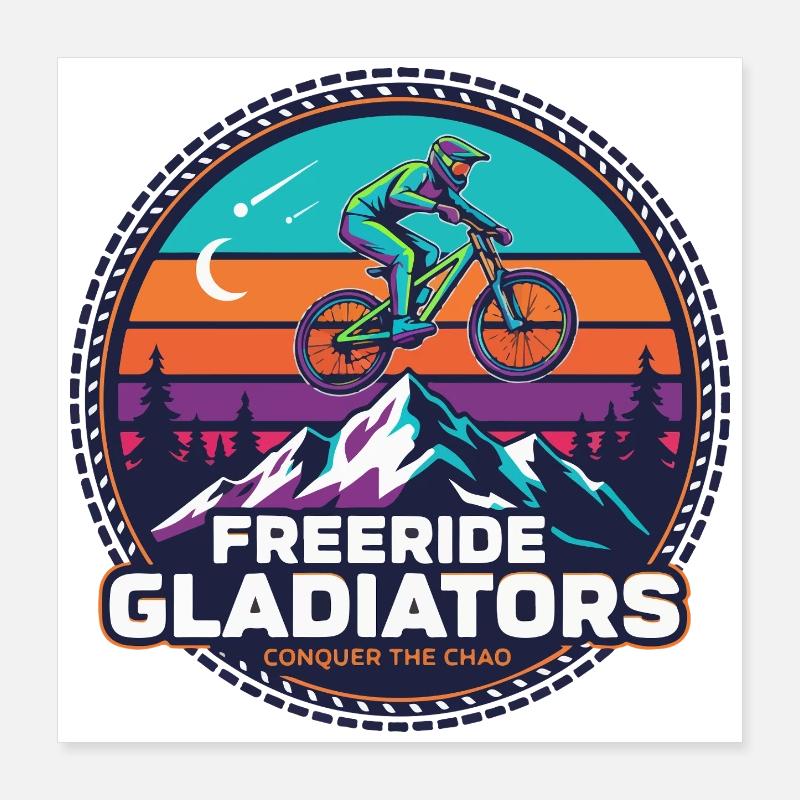 Attraction Freeride Gladiators Peak Poster 40 x 40 cm