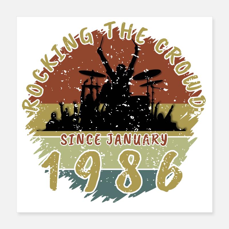 40. Geburtstag Rocking the crowd DRM 01/1986 Poster 40x40 cm