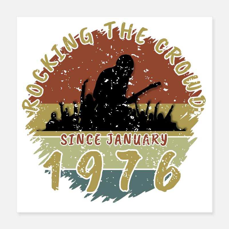 50. Geburtstag Rocking the crowd GIT 01/1976 Poster 40x40 cm