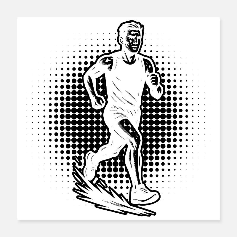 Pure Running Focus Poster 16" x 16" (40x40 cm)