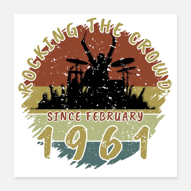65th Birthday Rocking the crowd DRM 02/1961 Poster 16" x 16" (40x40 cm)