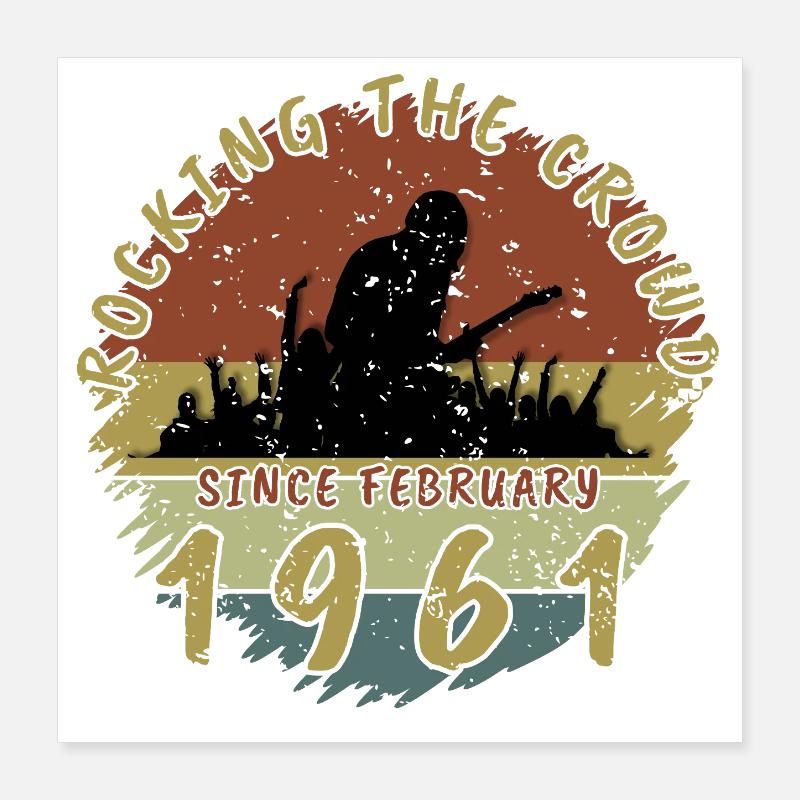 65. Geburtstag Rocking the crowd GIT 02/1961 Poster 40x40 cm
