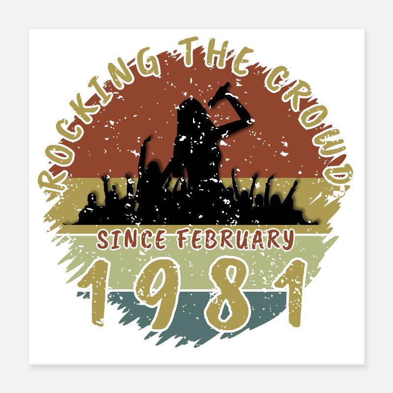 45. Geburtstag Rocking the crowd SNG 02/1981 Poster 40x40 cm