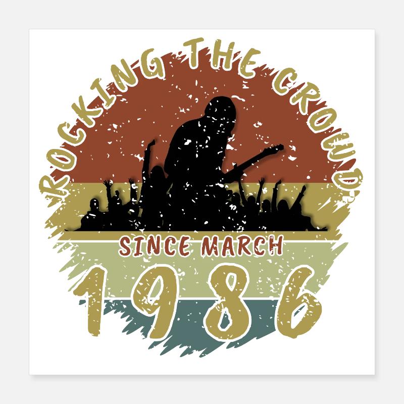 40. Geburtstag Rocking the crowd GIT 03/1986 Poster 40x40 cm