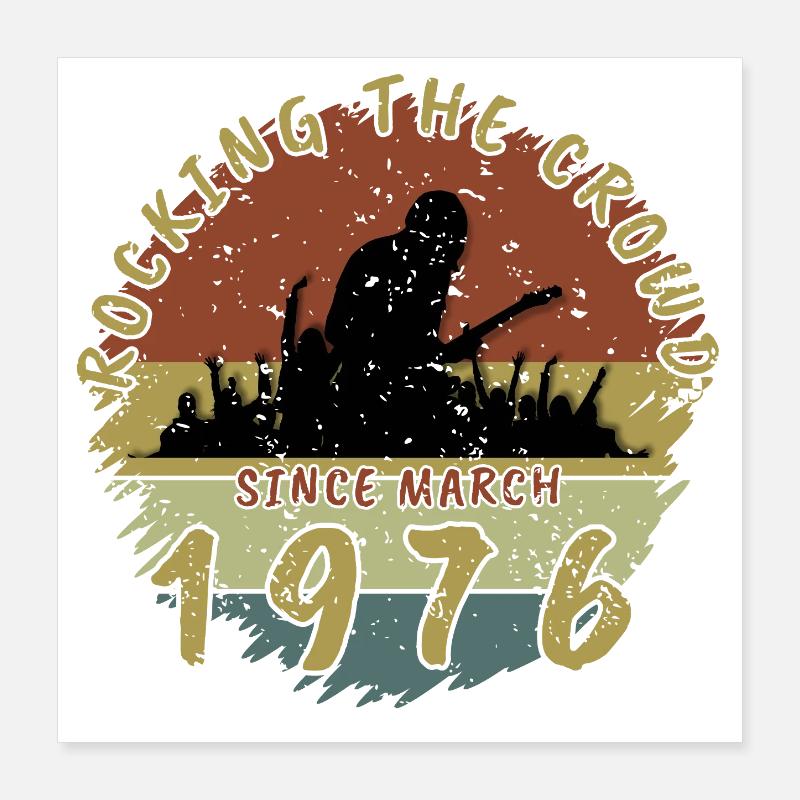 50th Birthday Rocking the crowd GIT 03/1976 Poster 16" x 16" (40x40 cm)