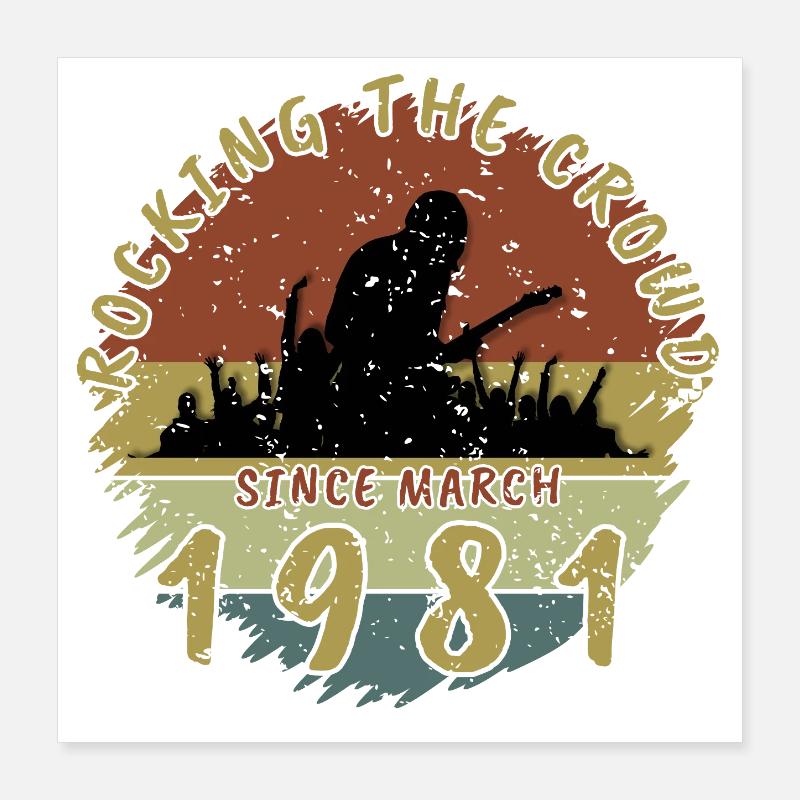 45. Geburtstag Rocking the crowd GIT 03/1981 Poster 40x40 cm