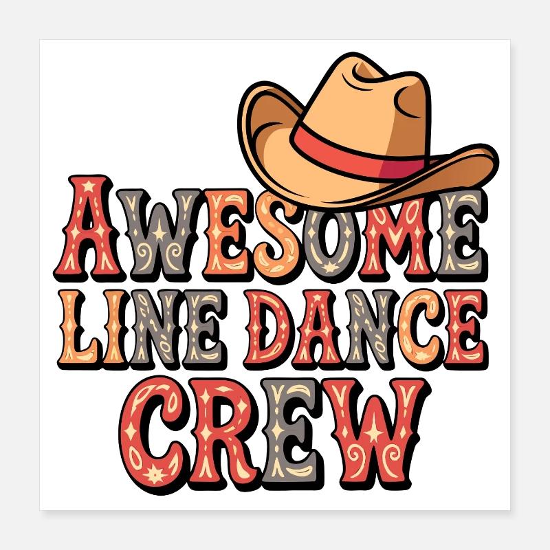 Géniale équipe de danse en ligne Poster 40 x 40 cm