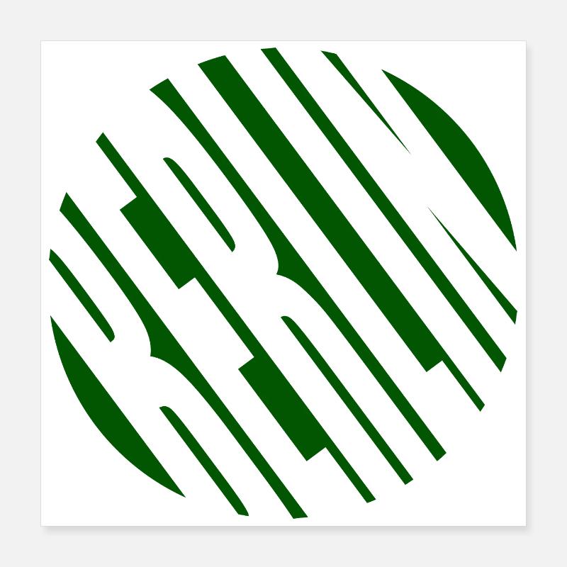 Berlin Vert Poster 40 x 40 cm
