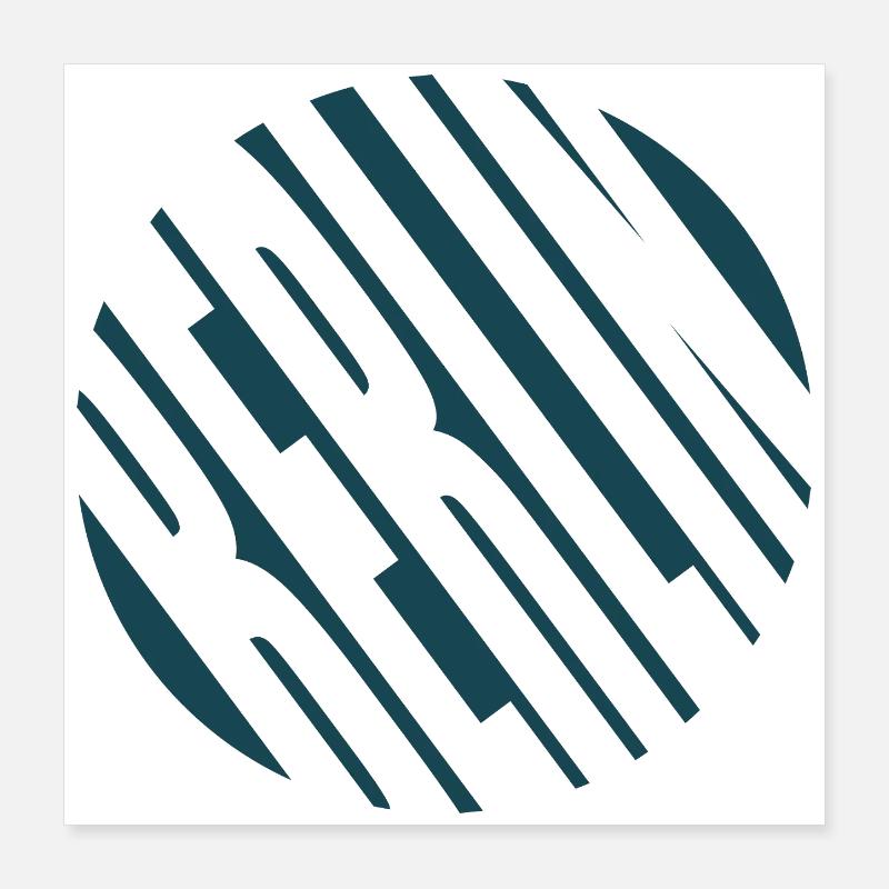 Berlin Strip Circle Poster 16" x 16" (40x40 cm)