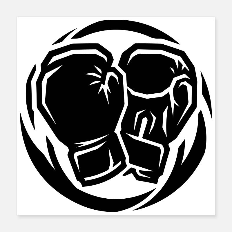 Boxhandschuhe Symbol Poster 40x40 cm