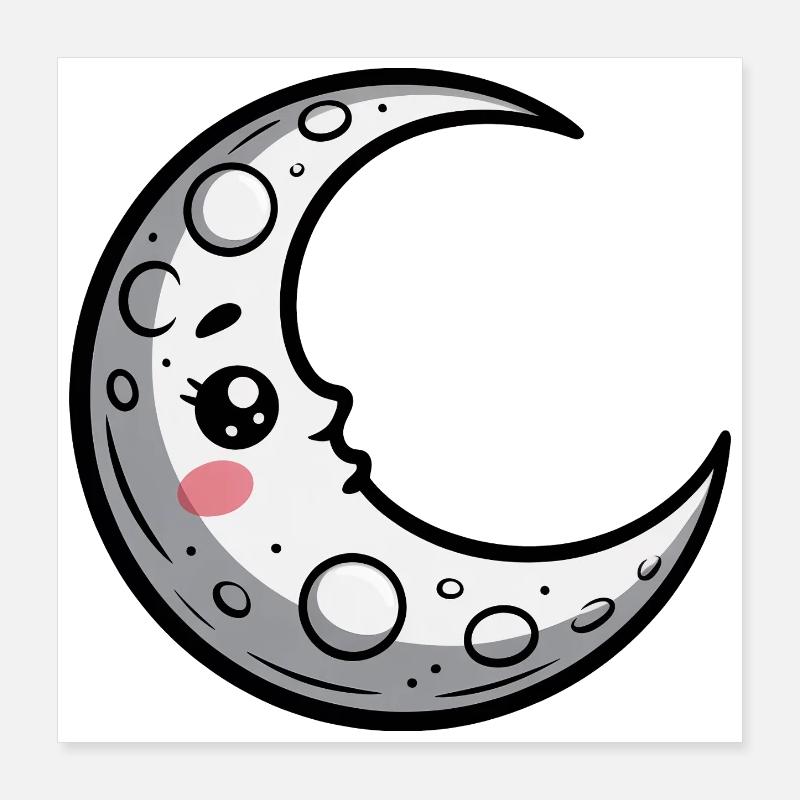 Mond Poster 40x40 cm