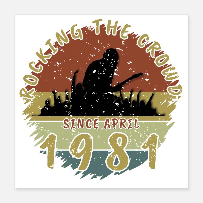 45. Geburtstag Rocking the crowd GIT 04/1981 Poster 40x40 cm