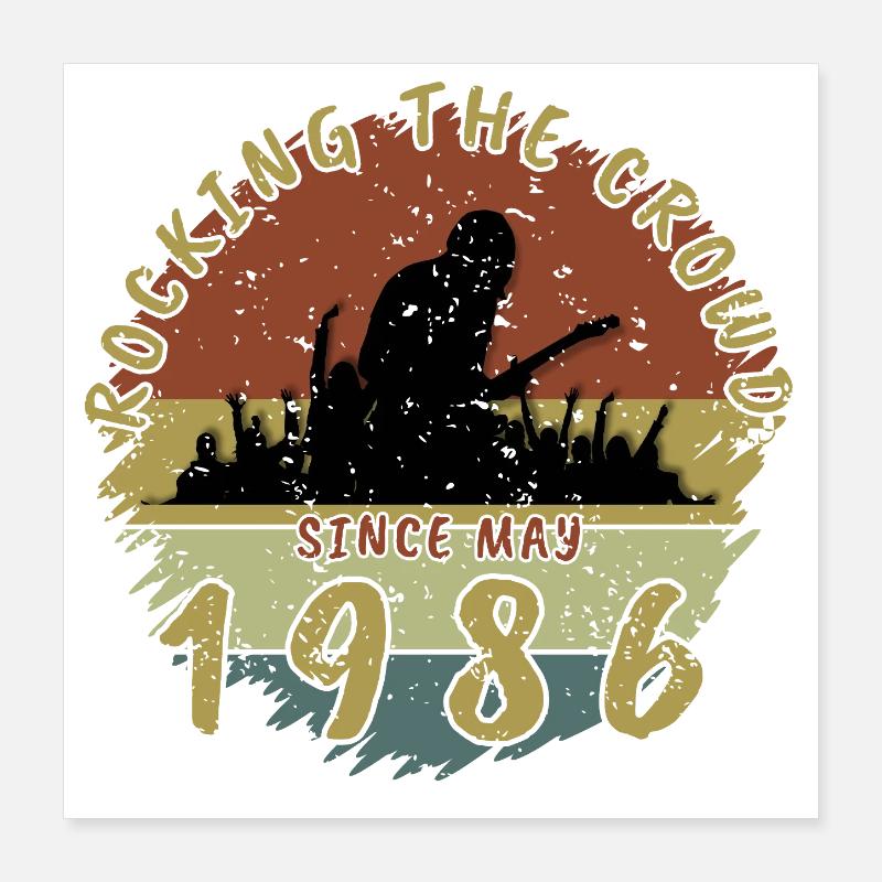 40th Birthday Rocking the crowd GIT 05/1986 Poster 16" x 16" (40x40 cm)