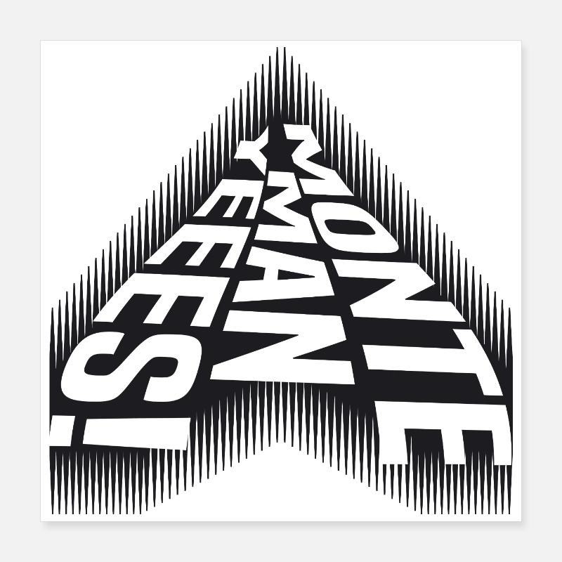 Monte Man Yeees - Cooler Spruch Poster 40x40 cm