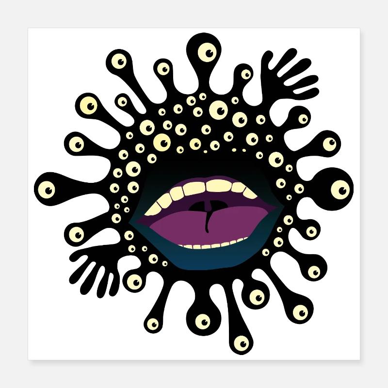 BACTERIA Poster 16" x 16" (40x40 cm)