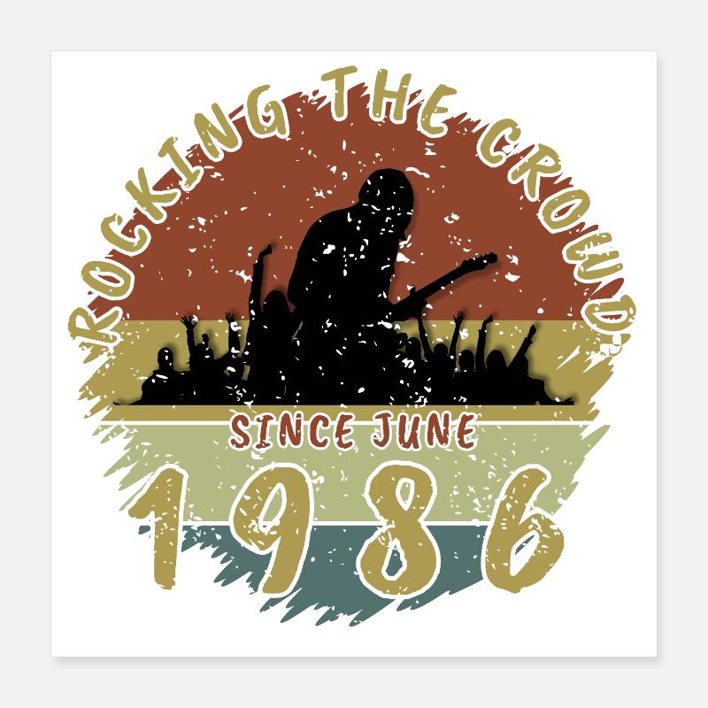 40th Birthday Rocking the crowd GIT 06/1986 Poster 16" x 16" (40x40 cm)
