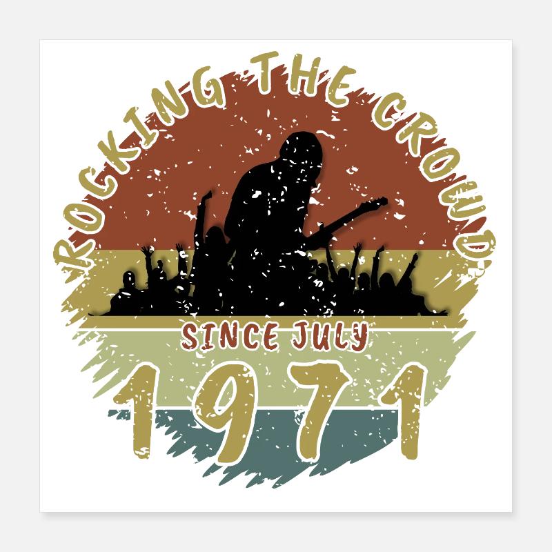 55th Birthday Rocking the crowd GIT 07/1971 Poster 16" x 16" (40x40 cm)