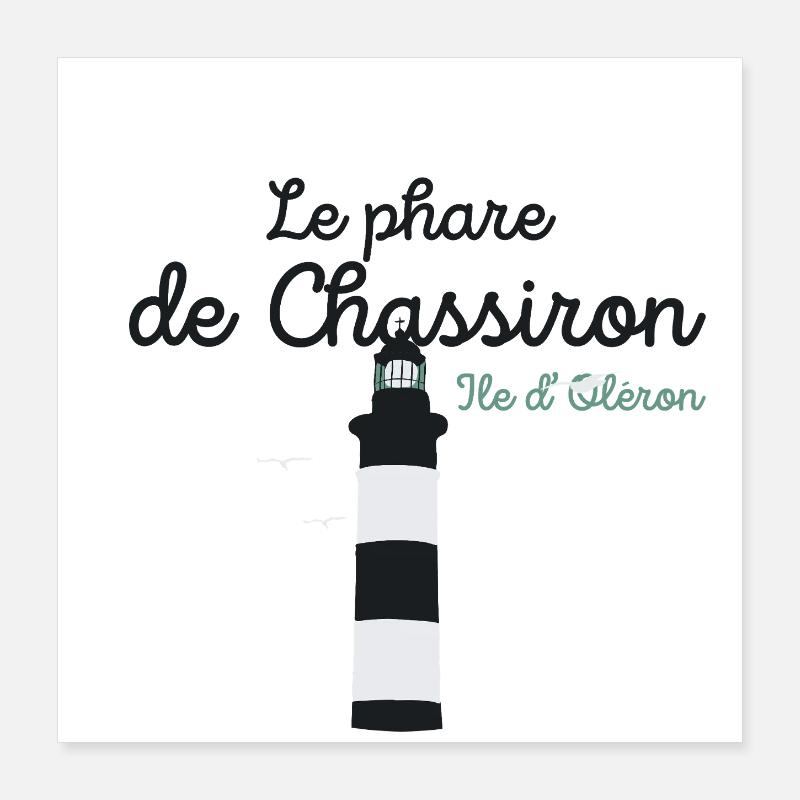 Ile d'Oléron, Leuchtturm von Chassiron Poster 40x40 cm