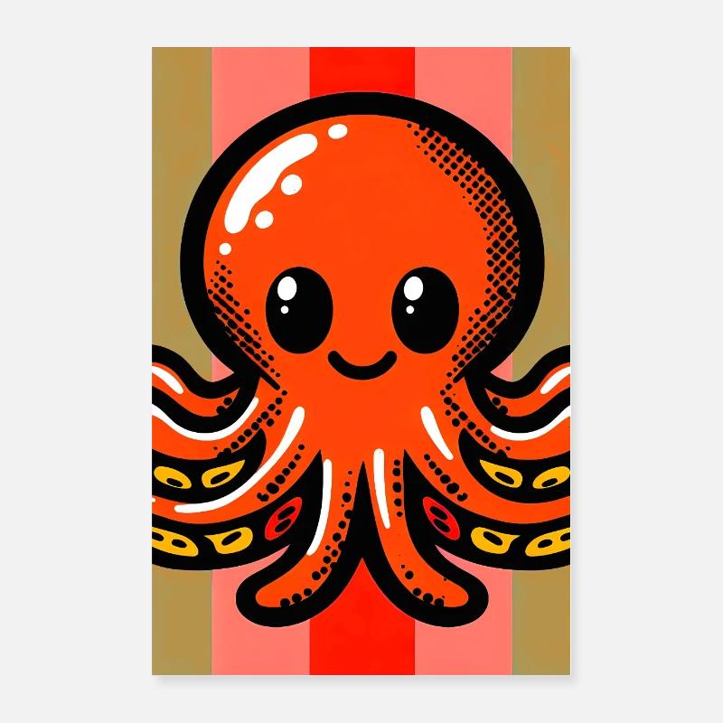 Octopus Poster 24" x 35" (60x90 cm)