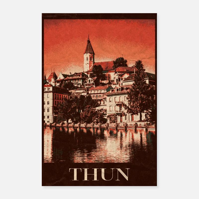 Horizon de Thoune Poster 60 x 90 cm