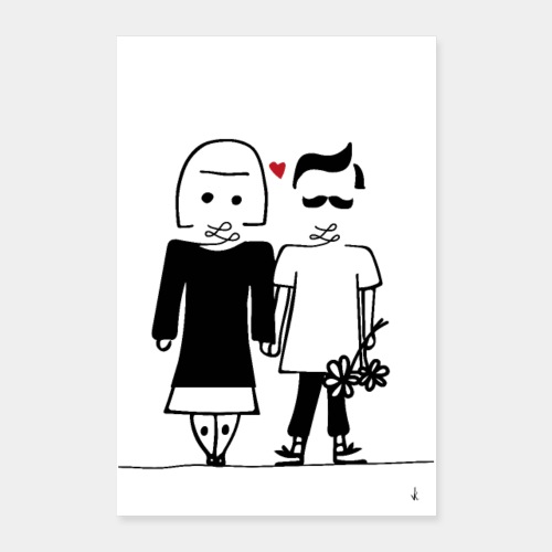 love love love - art poster - Poster 24 x 35 (60x90 cm)