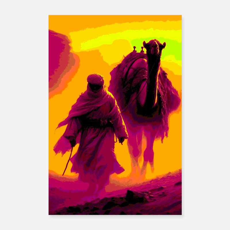 Bédouin dans le Désert Poster 60 x 90 cm