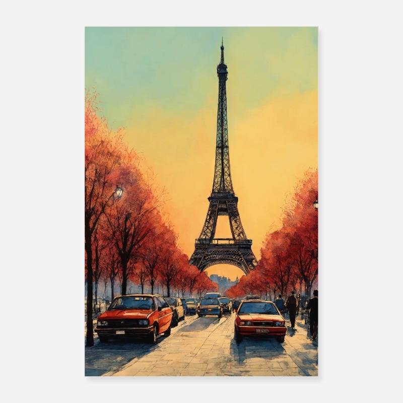 Paris Tour Eiffel Poster 60 x 90 cm
