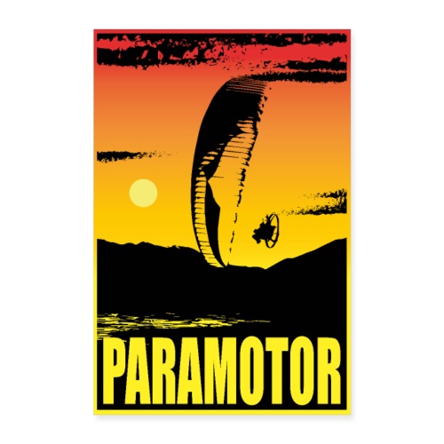 Paramotor Sport Motor Paragliding - Poster 60x90 cm
