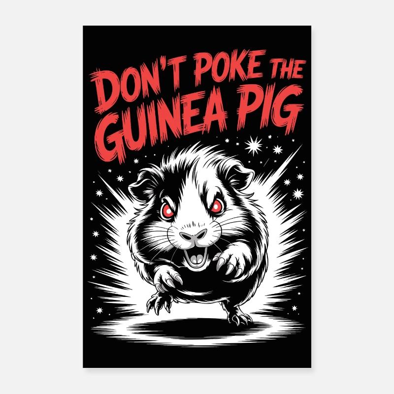 Ne piquez pas la devise du cochon d’Inde Poster 60 x 90 cm