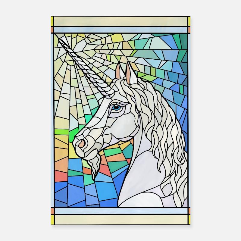 Licorne dans le verre Poster 60 x 90 cm