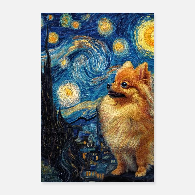 Zwergspitz Spitz Pomeranian Poster 60 x 90 cm