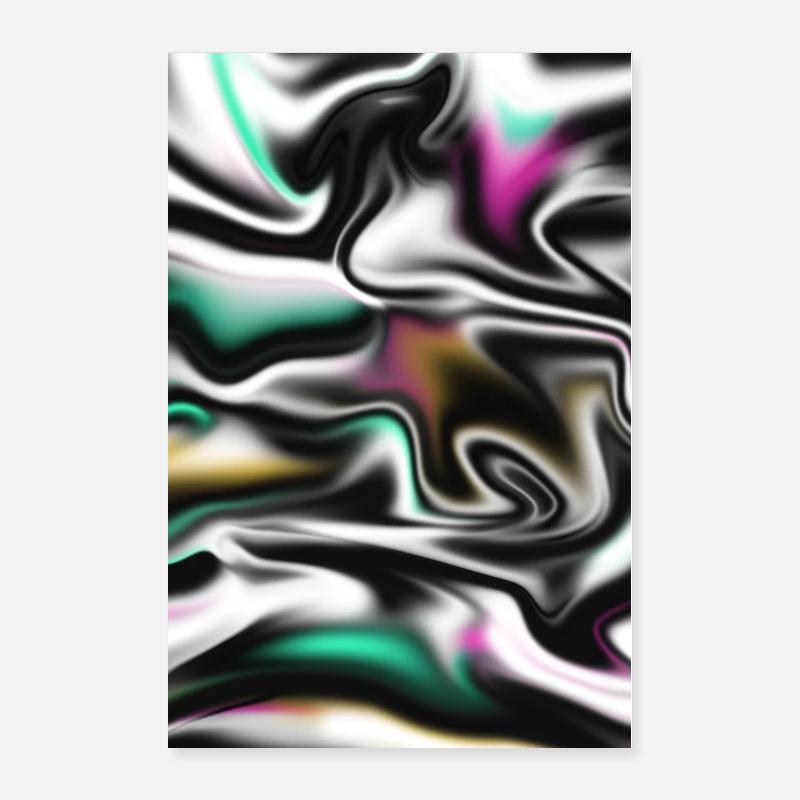 Holographic Flow - mystical abstract Poster 24" x 35" (60x90 cm)