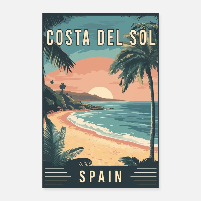 Experience Mediterranean Costa del Sol in Spain Poster 24" x 35" (60x90 cm)