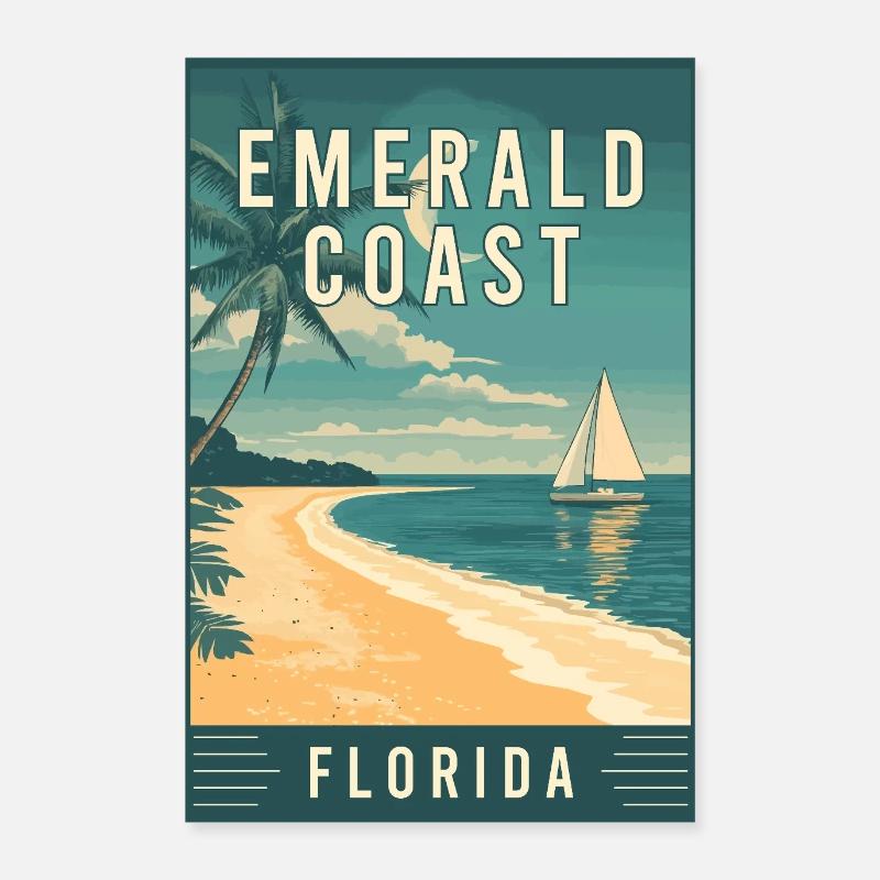 Experience Stunning Emerald Coast in Florida Poster 24" x 35" (60x90 cm)