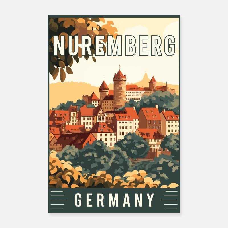 Explore Stunning Historic Gem Nuremberg in Germany Poster 24" x 35" (60x90 cm)