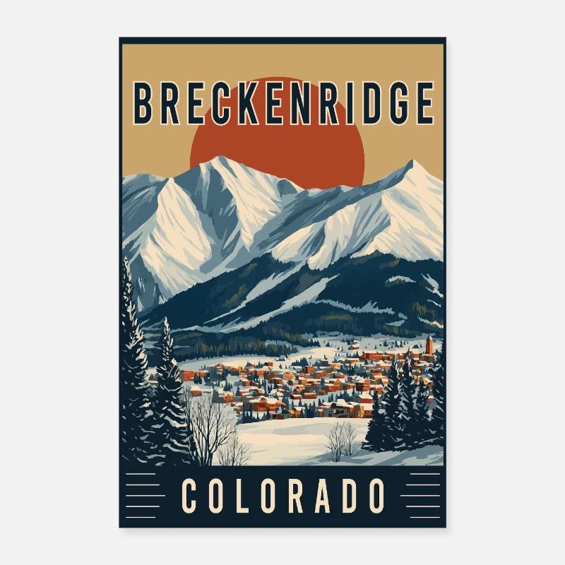 Explorez le paysage de Breckenridge dans le Colorado Poster 60 x 90 cm