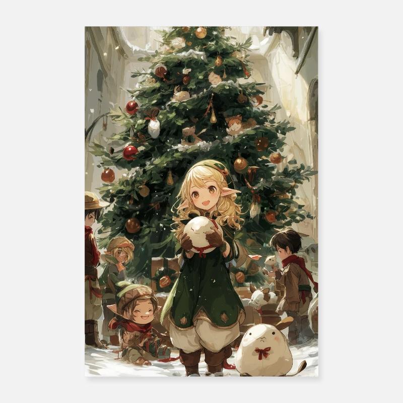 Elfin Noel : La veille de Noël douillette Poster 60 x 90 cm